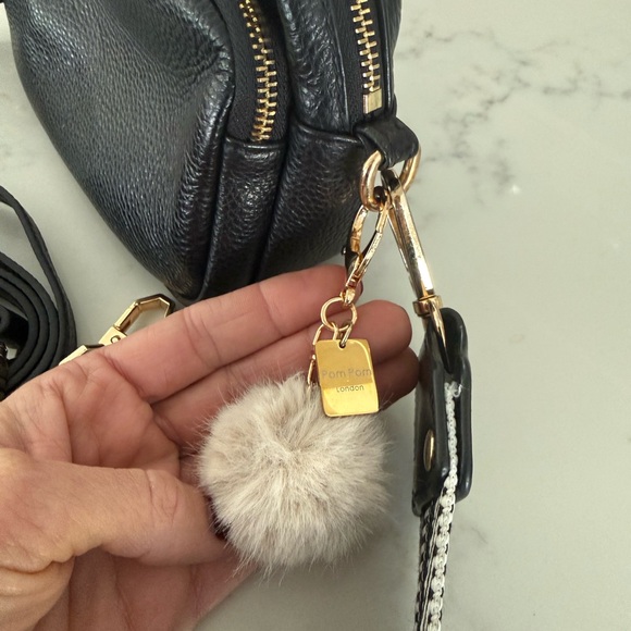 POM POM LONDON Black Mayfair  Crossbody Bag - Picture 2 of 11